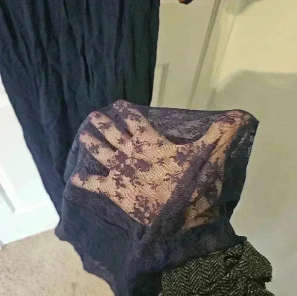 Flying Tomato Navy embroidered boho maxi dress size M - Picture 4 of 7